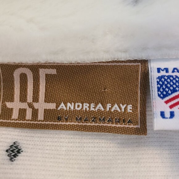 Vintage Andrea Faye Fleece Jacket Fleece Bears Winter Trees Cozy Zippered XXL - Picture 10 of 10